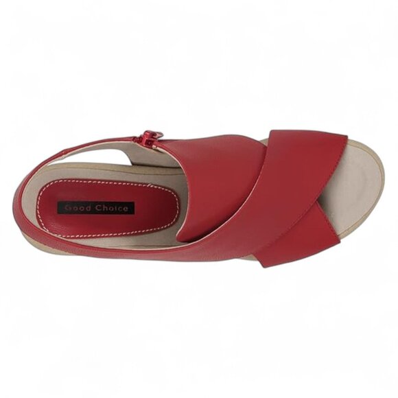 Gc Shoes Women's Keefa Cross Strap Slingback Heeled Sandals - Picture 3 of 5